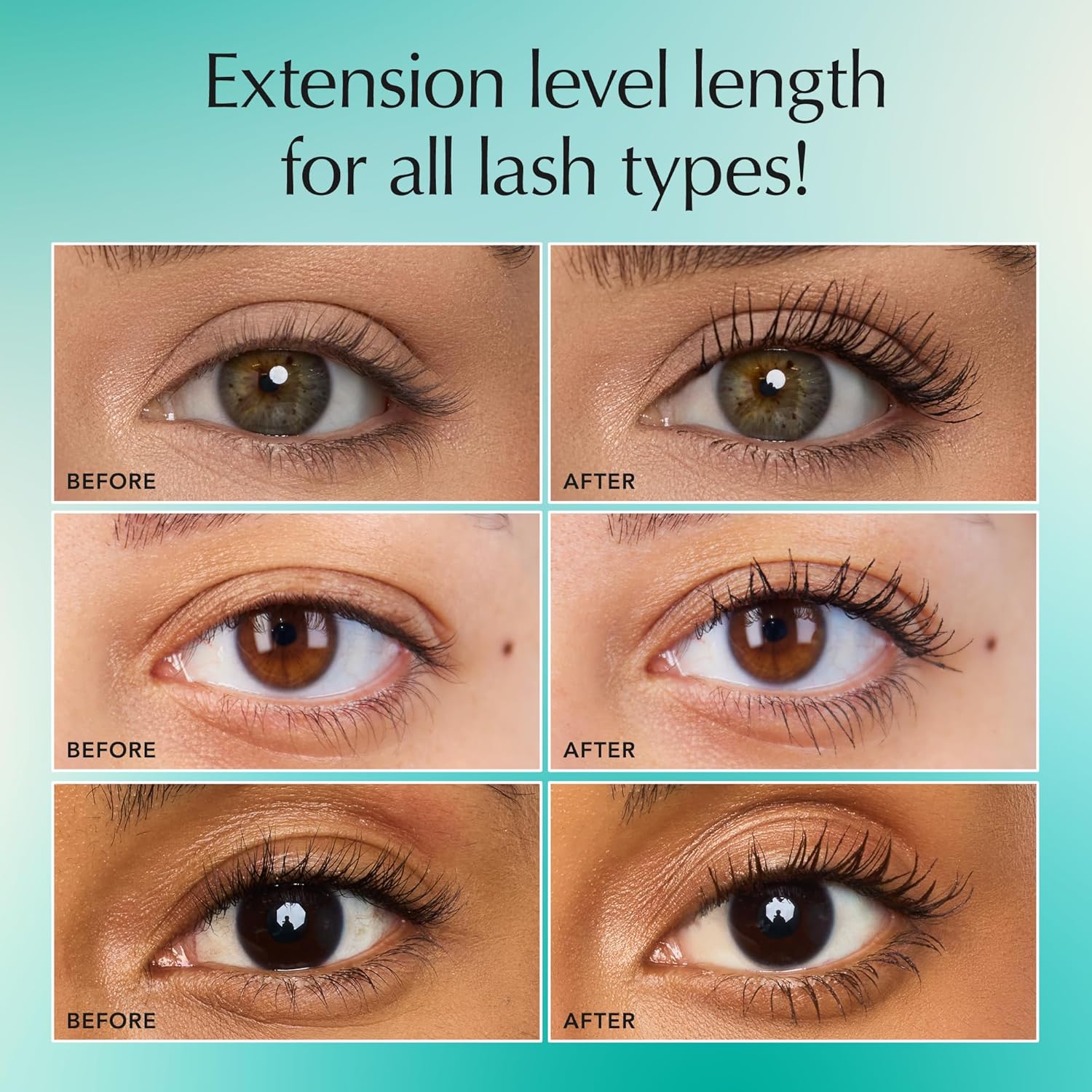 Liquid Lash Extensions Mascara, Tubing Thrive Mascara Lengthening, Volumizing & Curling, Smudge Proof, Washable, No Clumping or Flaking, Vegan & Cruelty Free, Crystal (Brown Black)