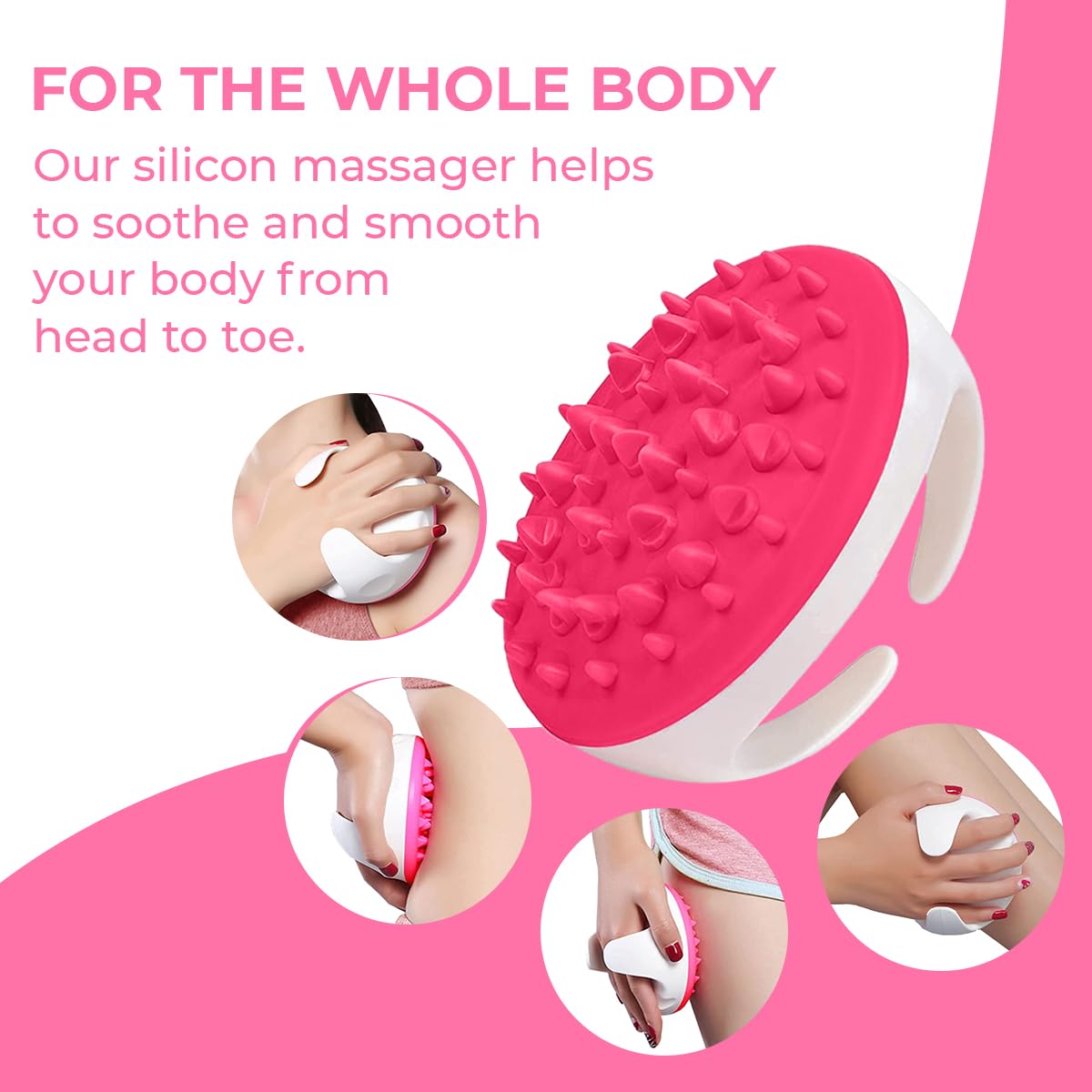 Anti Cellulite Massager Roller - Anticellulite Fascia Blaster for Cellulite Remover - Improves Blood Flow Use Cellulite Brush & Cellulite Roller with Cream or Oil for Cellulite Treatment