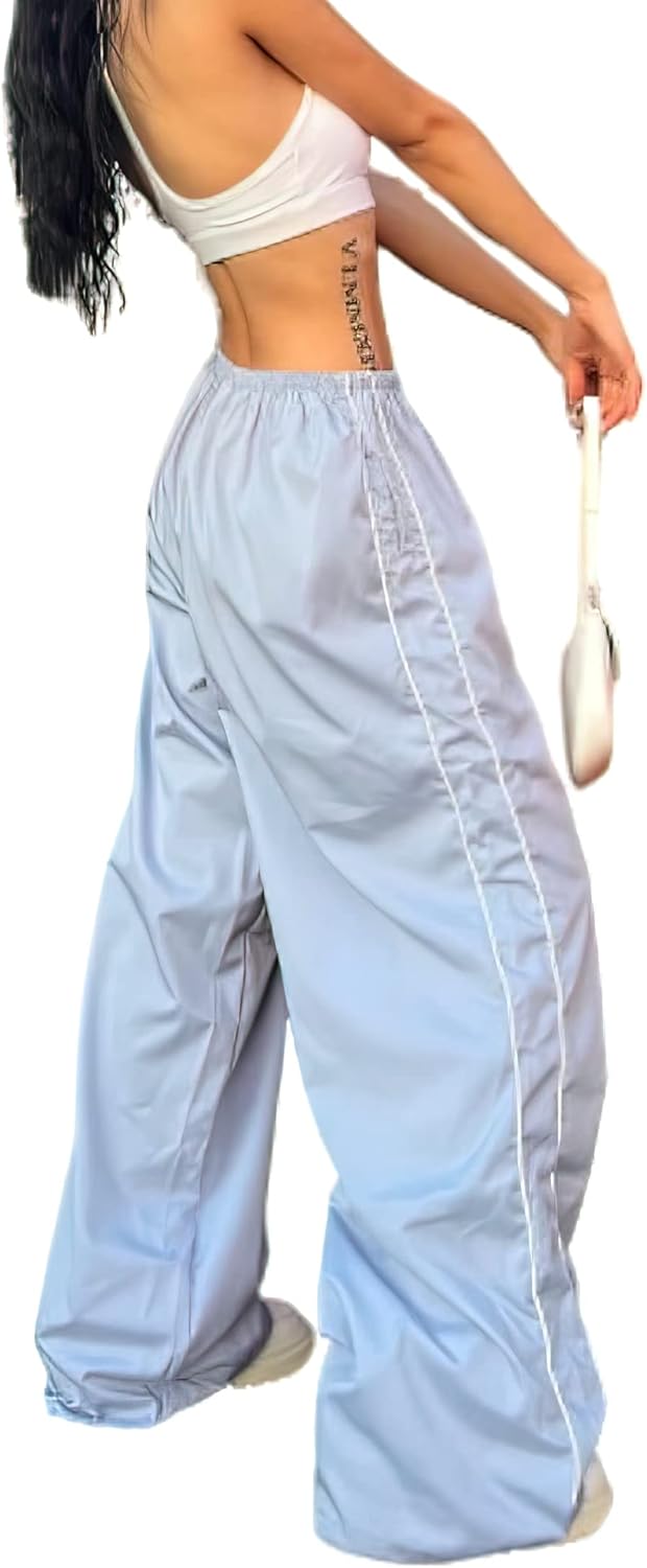 Pantalones deportivos XPONNI para mujer, pantalones holgados, pantalones Y2k, pantalones de paracaídas para mujer, ropa Y2K 