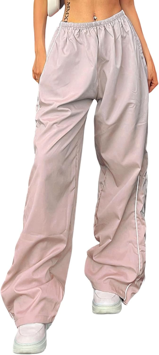 Pantalones deportivos XPONNI para mujer, pantalones holgados, pantalones Y2k, pantalones de paracaídas para mujer, ropa Y2K 