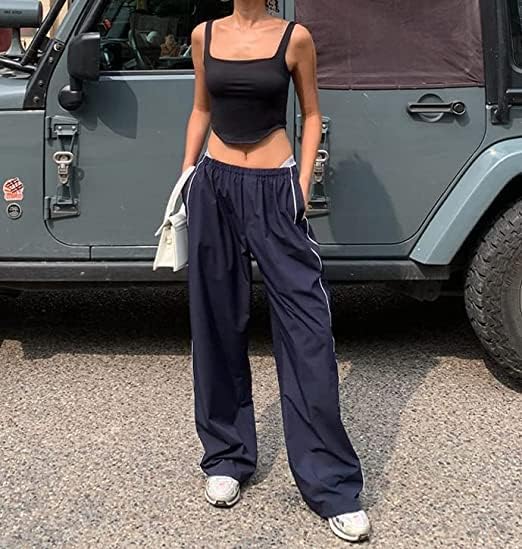 Pantalones deportivos XPONNI para mujer, pantalones holgados, pantalones Y2k, pantalones de paracaídas para mujer, ropa Y2K 