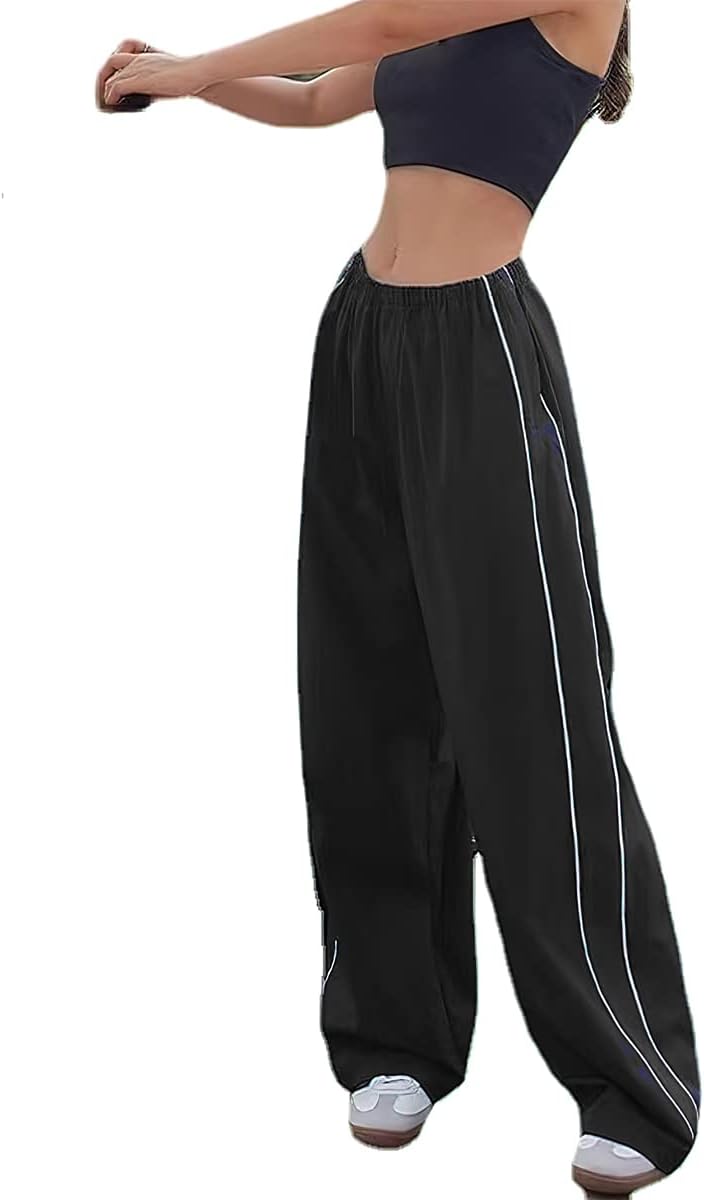 Pantalones deportivos XPONNI para mujer, pantalones holgados, pantalones Y2k, pantalones de paracaídas para mujer, ropa Y2K 