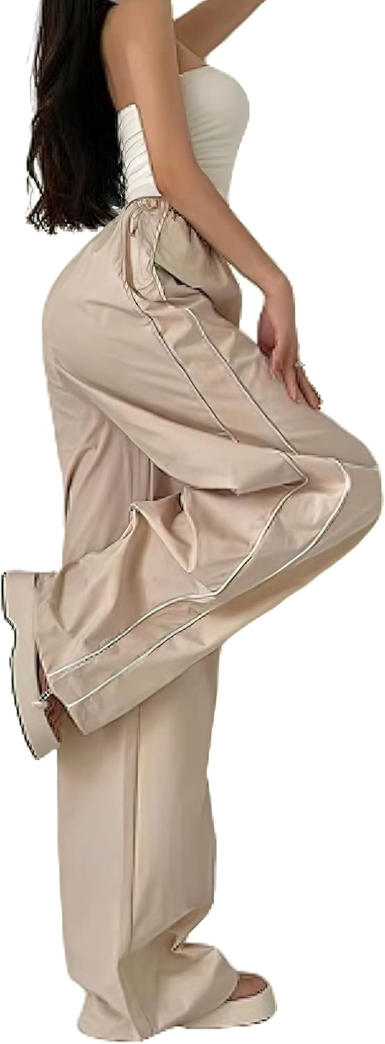 Pantalones deportivos XPONNI para mujer, pantalones holgados, pantalones Y2k, pantalones de paracaídas para mujer, ropa Y2K 