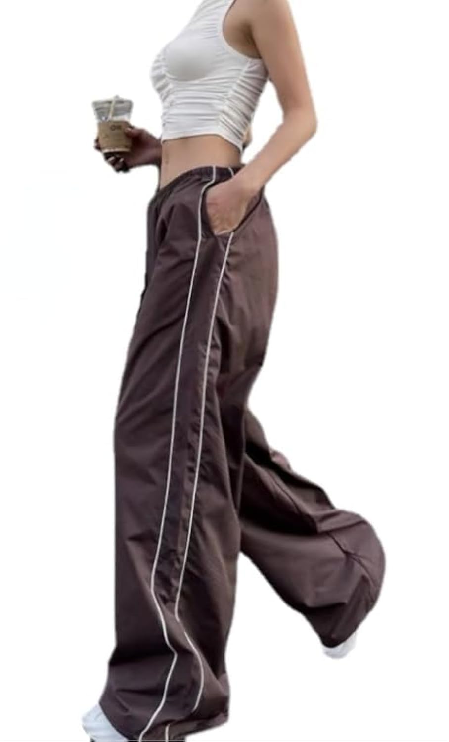Pantalones deportivos XPONNI para mujer, pantalones holgados, pantalones Y2k, pantalones de paracaídas para mujer, ropa Y2K 