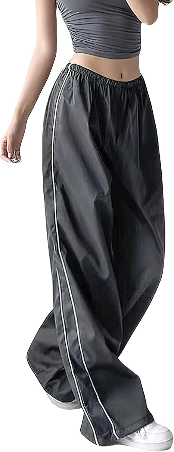 Pantalones deportivos XPONNI para mujer, pantalones holgados, pantalones Y2k, pantalones de paracaídas para mujer, ropa Y2K 