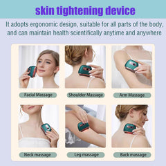 Gua Sha Electric Face Massager & Body Scraper Tool for Facial Lifting, Skin Tightening, Jawline Sculpting, Face Lift, Double Chin,Heat/Electric Vibration, Anti-Aging/Wrinkles.