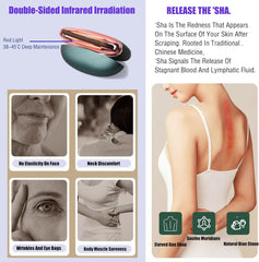 Gua Sha Electric Face Massager & Body Scraper Tool for Facial Lifting, Skin Tightening, Jawline Sculpting, Face Lift, Double Chin,Heat/Electric Vibration, Anti-Aging/Wrinkles.