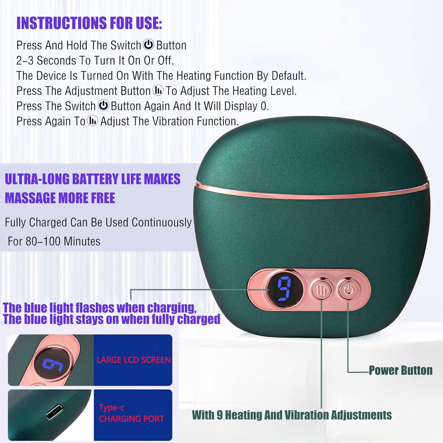 Gua Sha Electric Face Massager & Body Scraper Tool for Facial Lifting, Skin Tightening, Jawline Sculpting, Face Lift, Double Chin,Heat/Electric Vibration, Anti-Aging/Wrinkles.