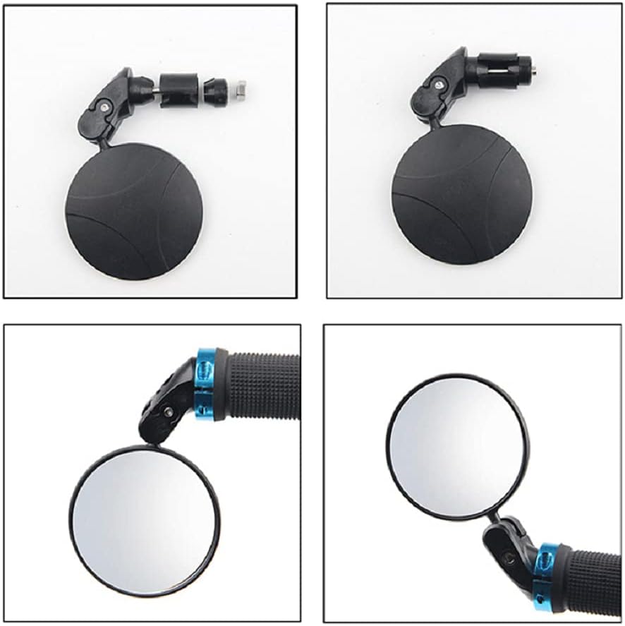 2pcs Bicycle Cycling Rear View Mirrors, HD Safety Rearview Mirror, Convex Mirror with Adjustable Handlebar Installation