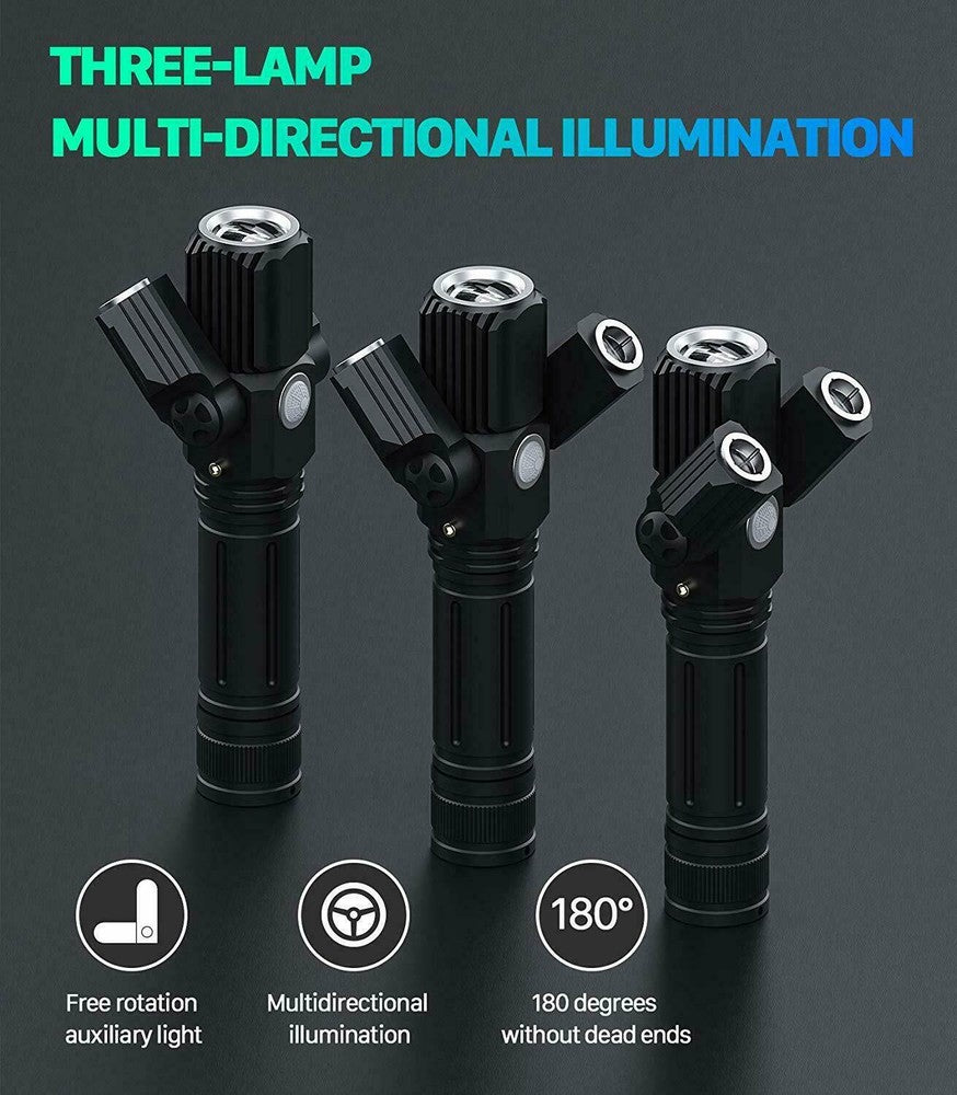 USB Rechargeable LED Bicycle Headlight Bicycle Front Light Set Bicycle USA -