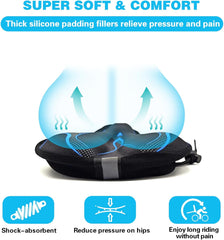 Padded Gel Bike Seat Cover, Compatible with Peloton, Adjustable for Men & Womens