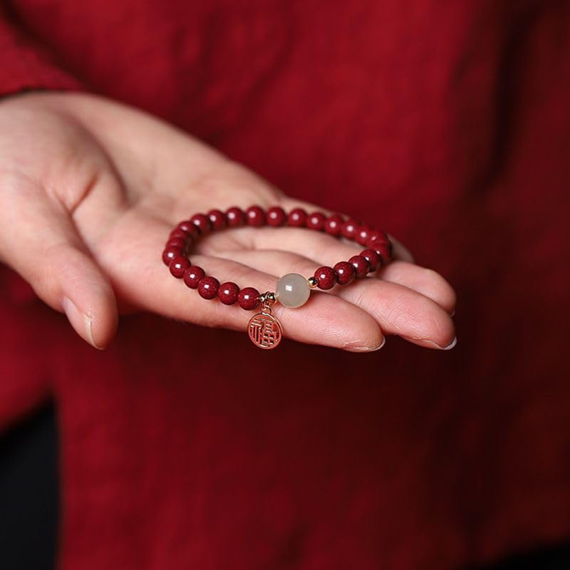 Zhu Sha Bai Yu Fu Brand Purple Gold Sand Transit Bracelet for Women, Emperor Sand Opening Transport Bracelet, Mother's Day Gift