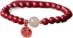 Zhu Sha Bai Yu Fu Brand Purple Gold Sand Transit Bracelet for Women, Emperor Sand Opening Transport Bracelet, Mother's Day Gift