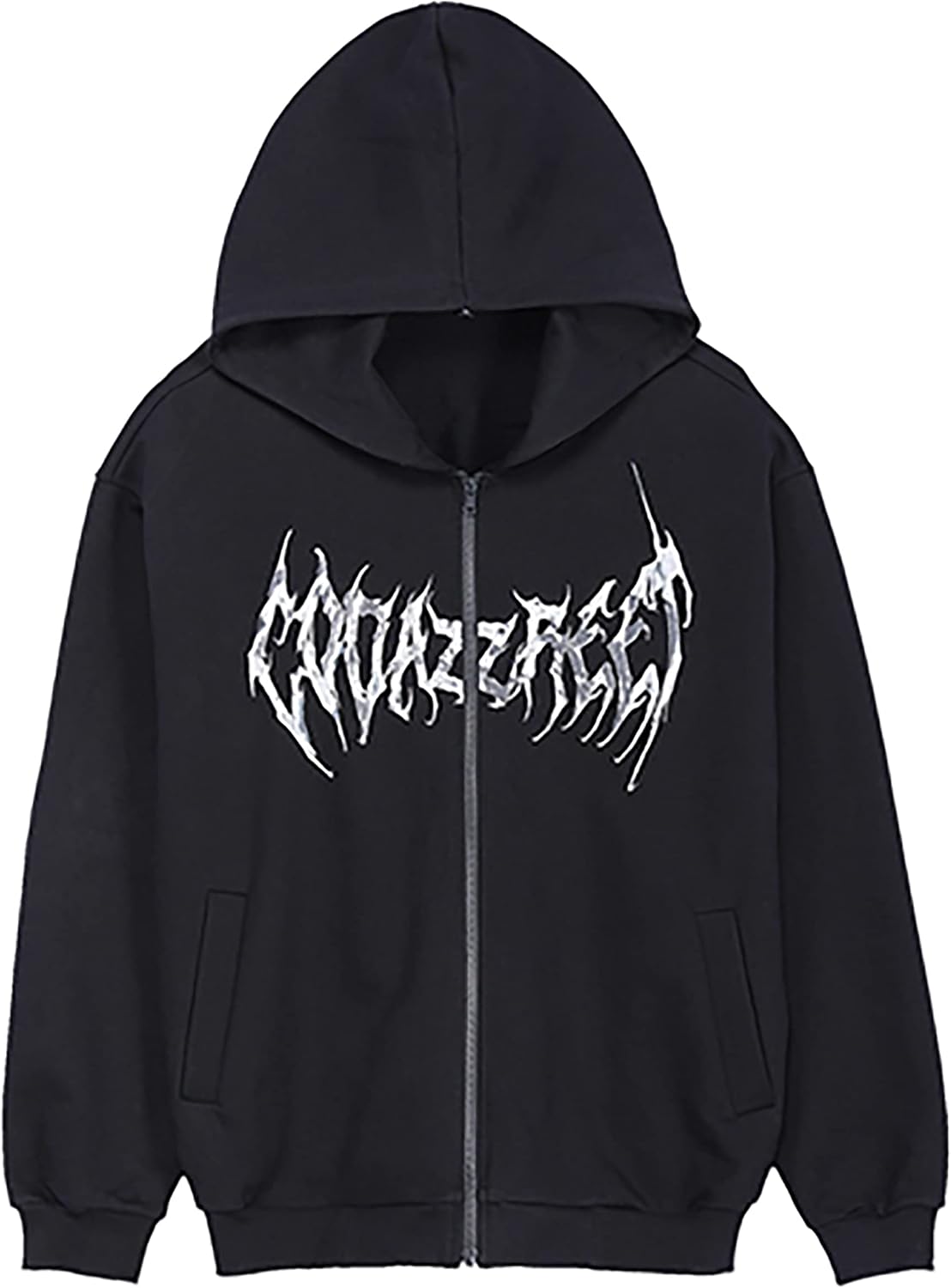 MISSACTIVER Women’s Casual Graphic Printed Hoodies Oversized Zip Up 90S E-Girl Streetwear Grunge Jacket