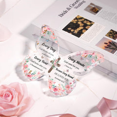 Christian Gifts for Women Faith, Butterfly Acrylic Plaque Sign, Religious Gifts for Women on Mothers Day Birthday Christmas