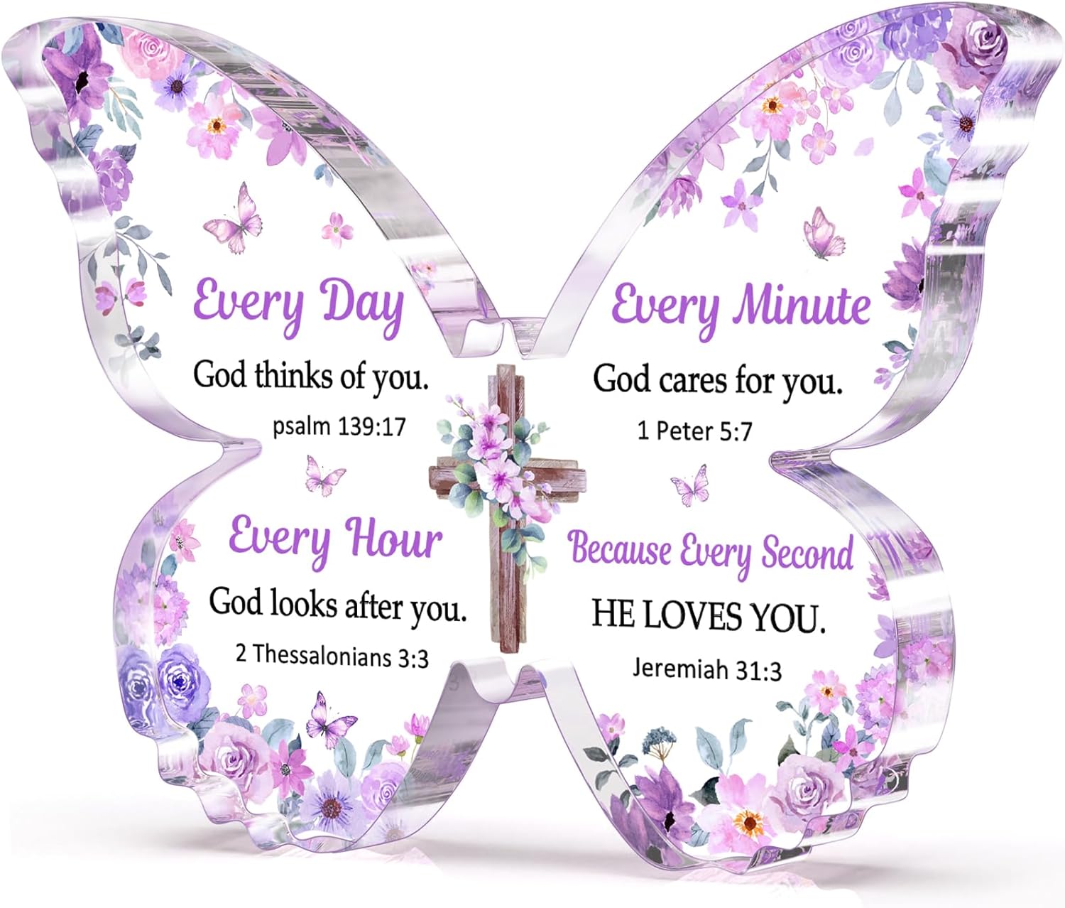 Christian Gifts for Women Faith, Butterfly Acrylic Plaque Sign, Religious Gifts for Women on Mothers Day Birthday Christmas