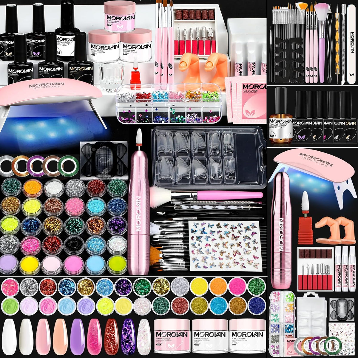 Complete Acrylic Nail Kit - Beginner-Friendly Pro Set with Drill (30 Pieces)