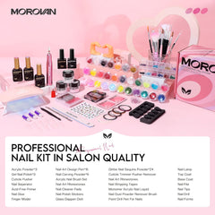 Complete Acrylic Nail Kit - Beginner-Friendly Pro Set with Drill (30 Pieces)