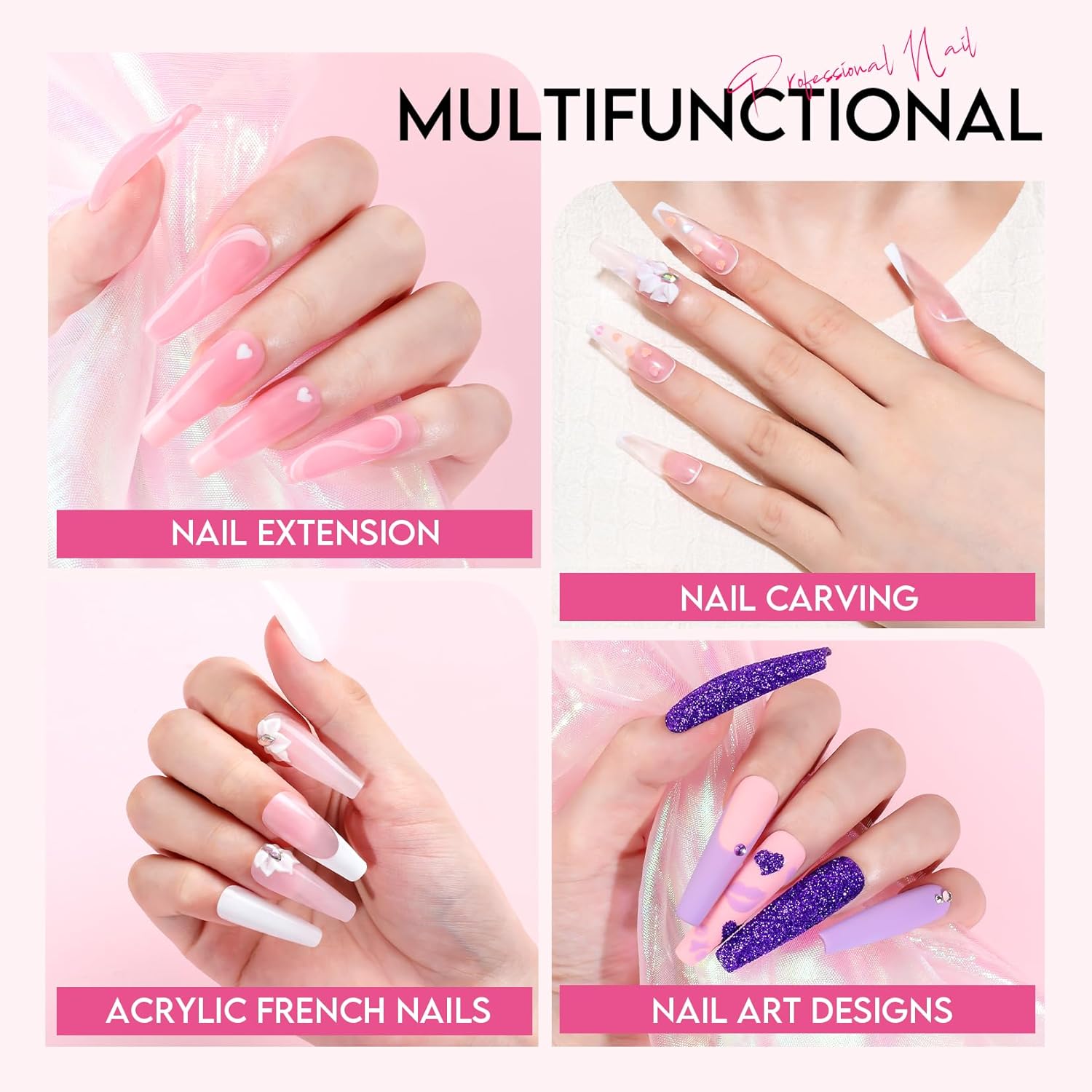 Complete Acrylic Nail Kit - Beginner-Friendly Pro Set with Drill (30 Pieces)