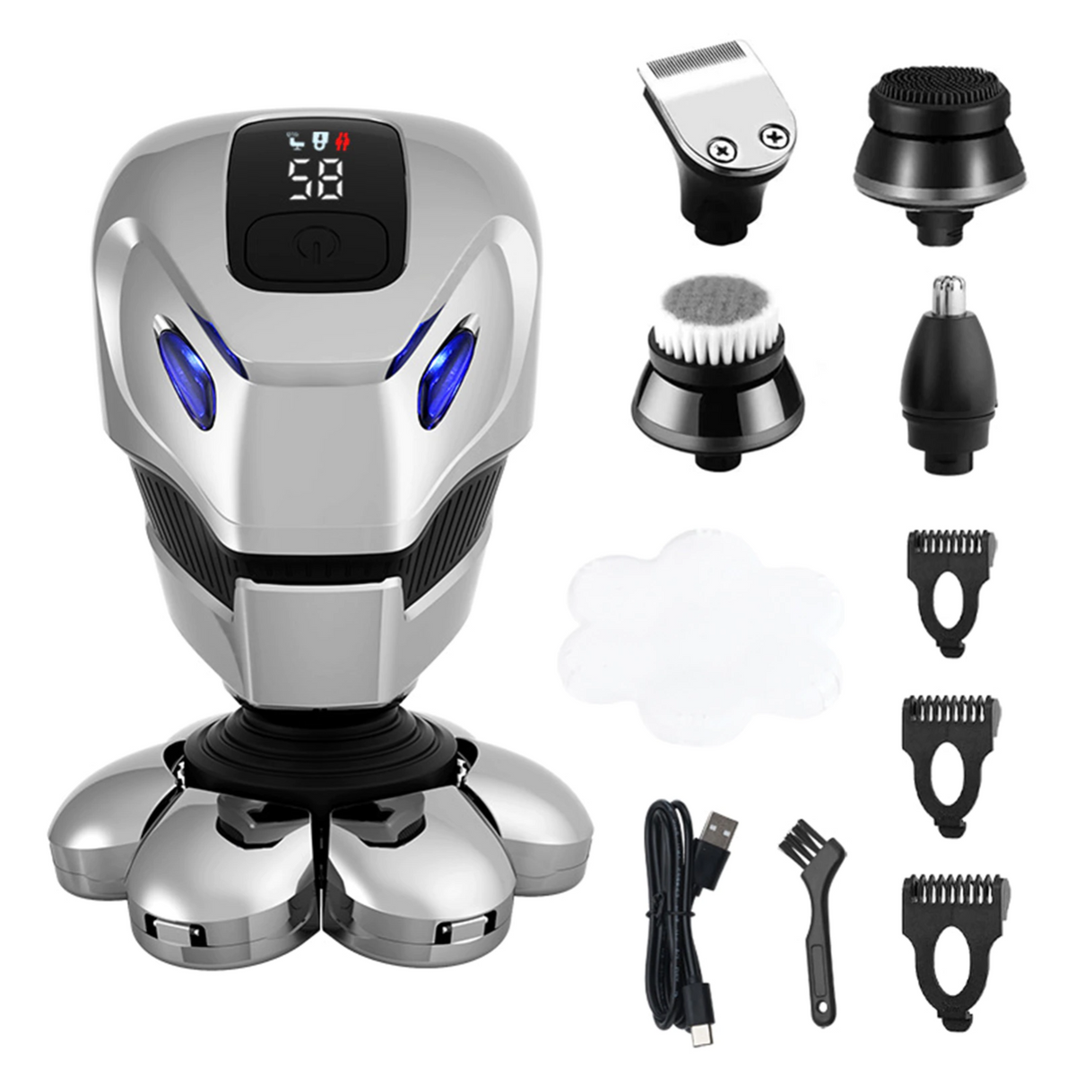 Cordless shaver trimmer men's 5-in-1 electric shaver
