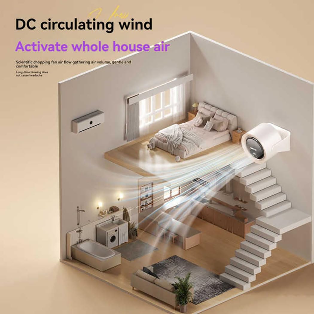 5 Speed Silent High-Speed Desk Fan with Battery Power, Silent Digital Display Portable Fan for Office, Bedroom, Kitchen, Home, Outdoor