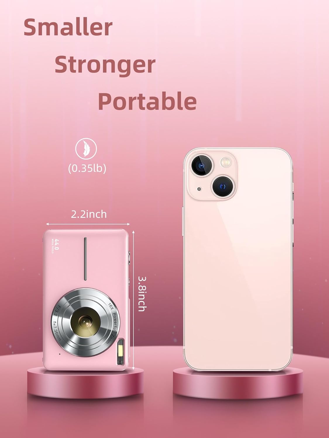 Digital Camera—1080P HD, 16x Zoom Anti-Shake, Compact Design (For Kids)