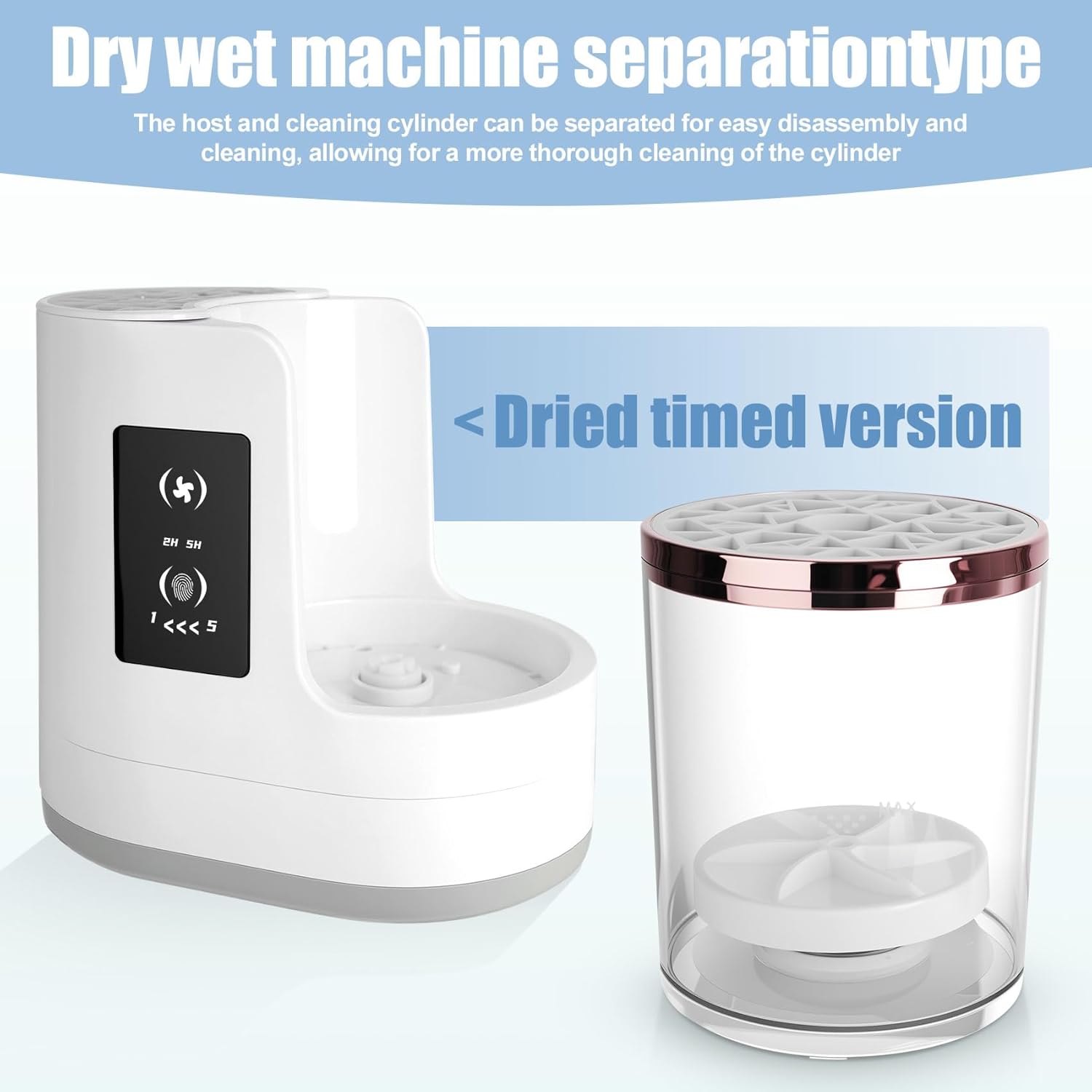 Electric Makeup Brush Cleaner – 3-in-1 Automatic Cleaner with Dryer, Multi-Functional Portable USB-Powered for All-Brush Types