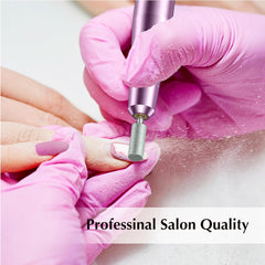 Electric Nail Drill File – Professional Tool for Acrylic/Gel/Dip Nails, Portable Kit with Polishing Tools & Bits/Bands