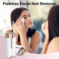 2 in 1 Electric Eyebrow Trimmer and Facial Hair Removal for Women with Light