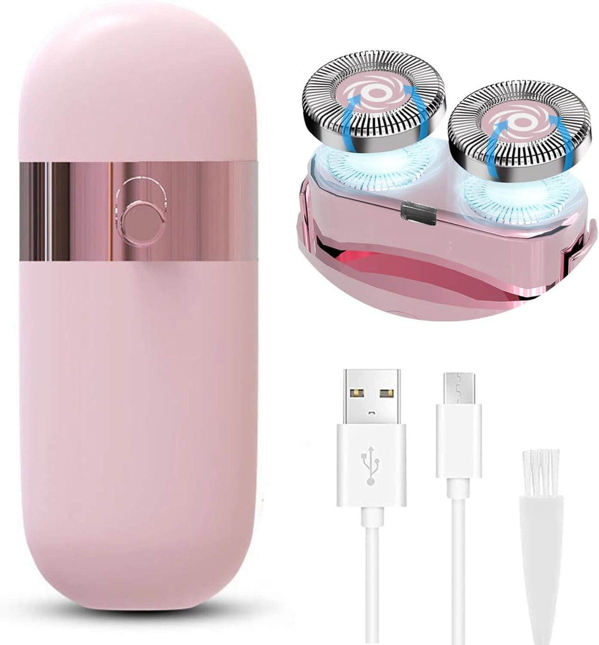 Electric Facial Hair Remover for Women with LED Light USB Charging Portable