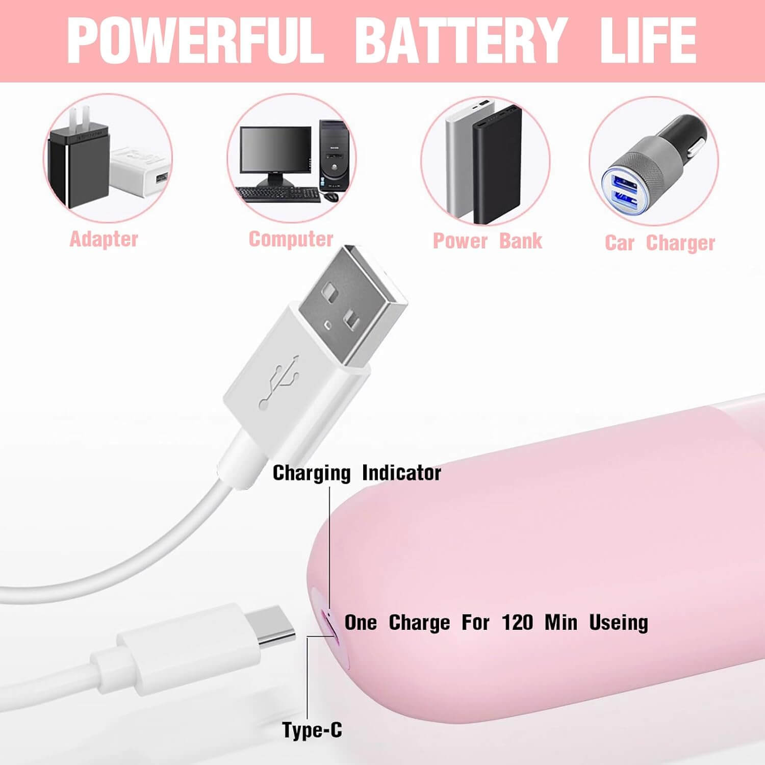 Electric Facial Hair Remover for Women with LED Light USB Charging Portable