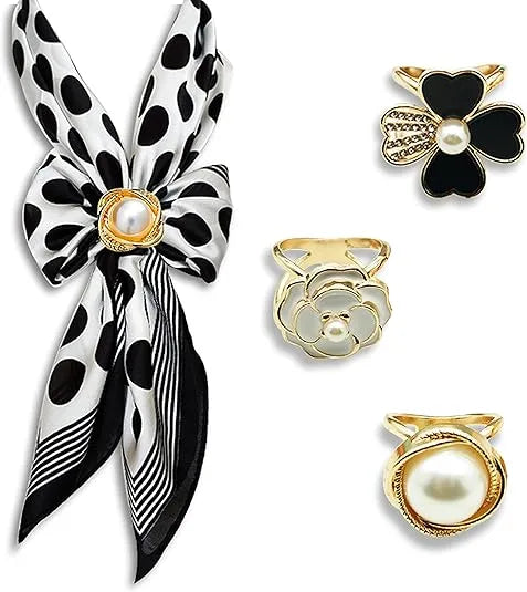 Clip de anillo para bufanda de moda, 1 unidad