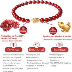 Feng Shui Bracelet For Women, Cinnabar Charms For Good Luck And Wealth, Amuletos De Proteccion Y Buena Suerte