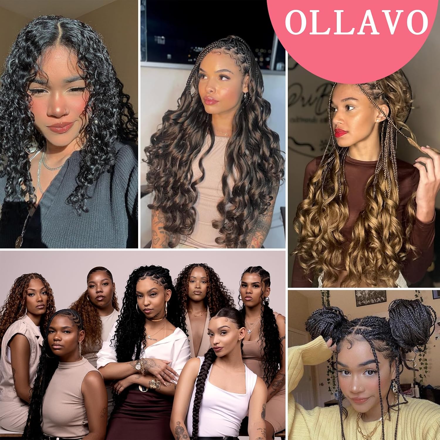 French Curly Braiding Hair - 14in 8pk Pre-Stretched Bouncy Curls for Black Women