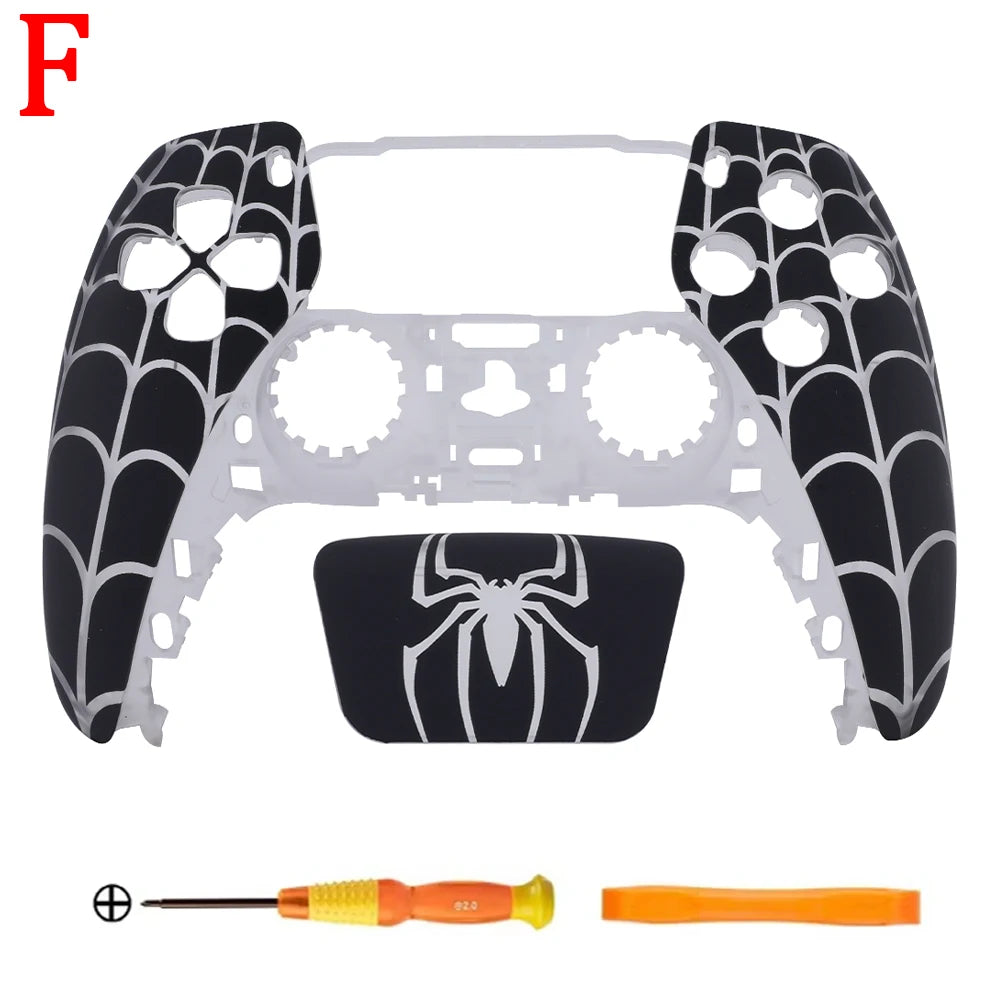 for PS5 Controller Limited Spider / Call of Duty Shell Touchpad Gamepad Cover Replacement Front Case for BDM-010/020/030/040/050
