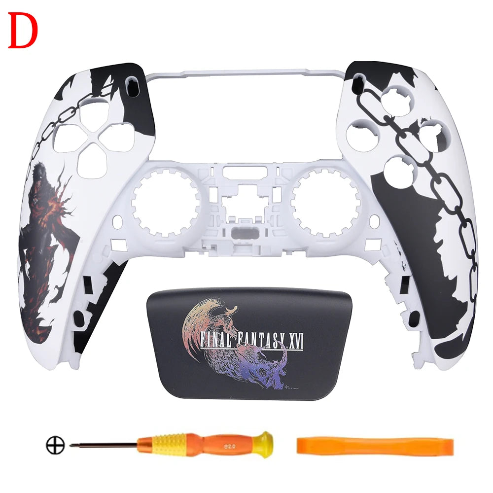 for PS5 Controller Limited Spider / Call of Duty Shell Touchpad Gamepad Cover Replacement Front Case for BDM-010/020/030/040/050