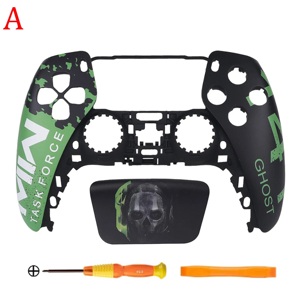 for PS5 Controller Limited Spider / Call of Duty Shell Touchpad Gamepad Cover Replacement Front Case for BDM-010/020/030/040/050