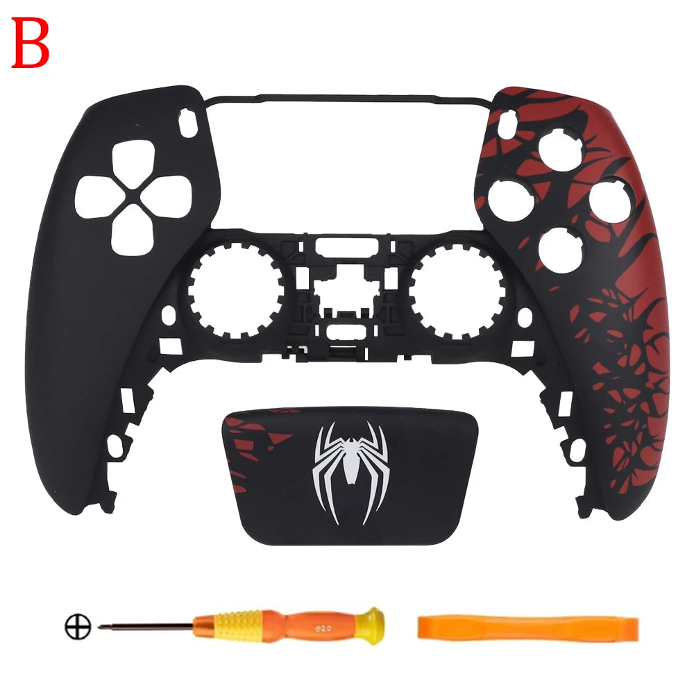 for PS5 Controller Limited Spider / Call of Duty Shell Touchpad Gamepad Cover Replacement Front Case for BDM-010/020/030/040/050