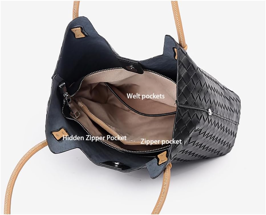 Bolso de mano de piel auténtica para mujer, tipo cartera, con asa superior, suave, para hombro, con cremallera, de tamaño mediano, para viajes de trabajo 