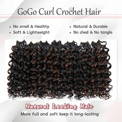 Gogo Curl Crochet Hair - 7pk 8in Pre-Twisted Synthetic Extensions (Ocean Beach Curls)