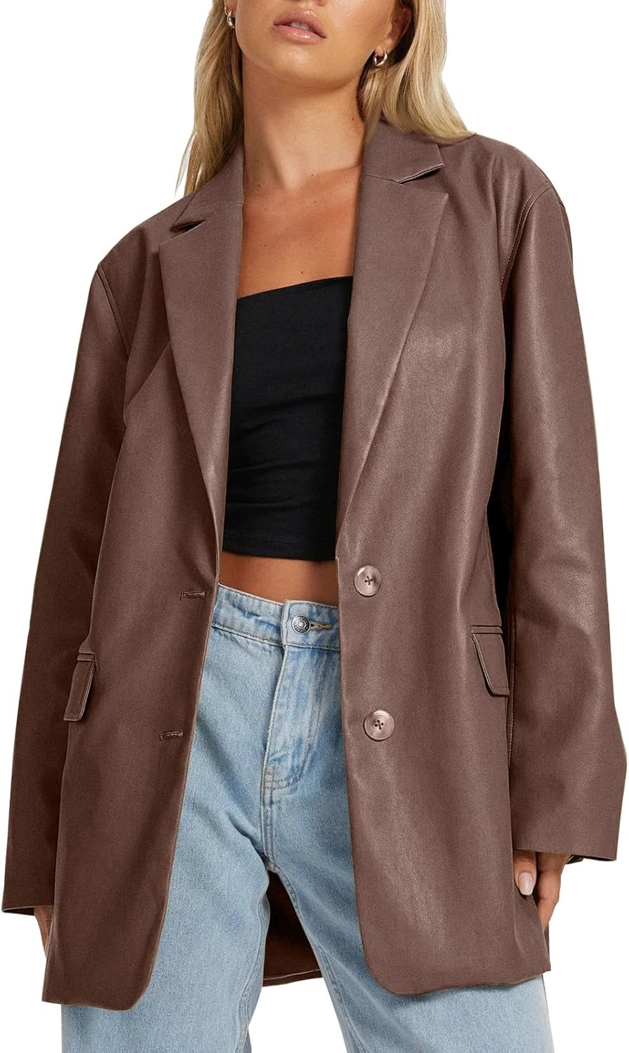 AUTOMET Womens Leather Jackets Going Out Outfits Faux Bomber Winter Coat Fall Fashion Clothes 2025