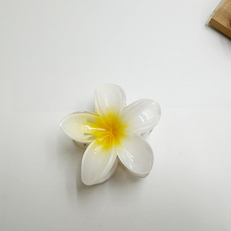 Gradient Flower Hair Clawst, Polyester Woven, Mixed Color, Pop-Culture Theme, Fashionable Casual Style, Perfect for Outings & Commuting, Ideal Gift for Young Ladies