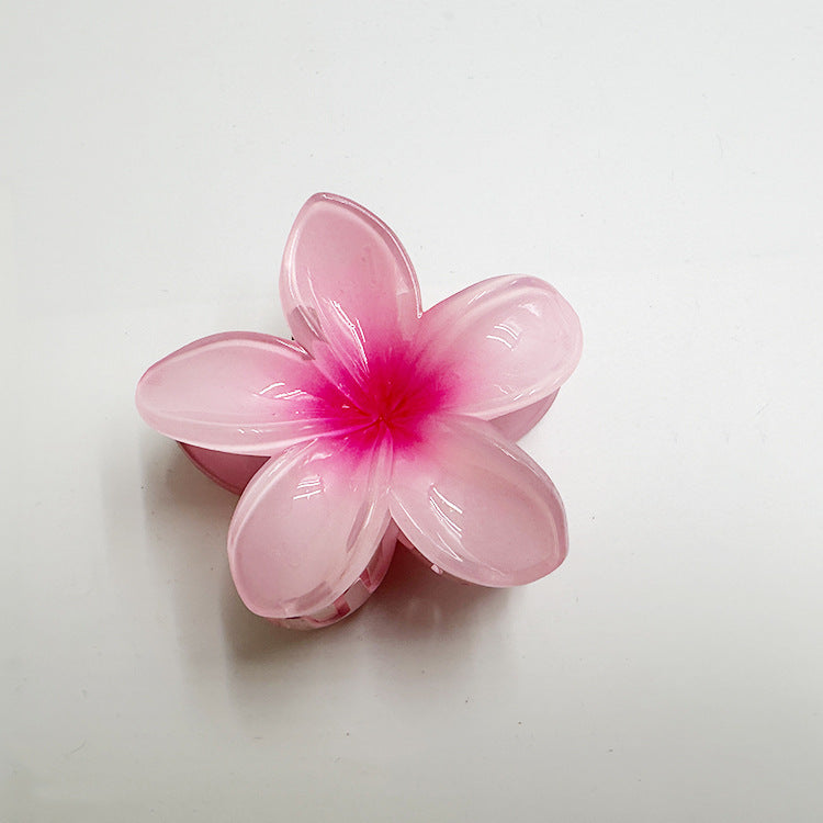 Gradient Flower Hair Clawst, Polyester Woven, Mixed Color, Pop-Culture Theme, Fashionable Casual Style, Perfect for Outings & Commuting, Ideal Gift for Young Ladies