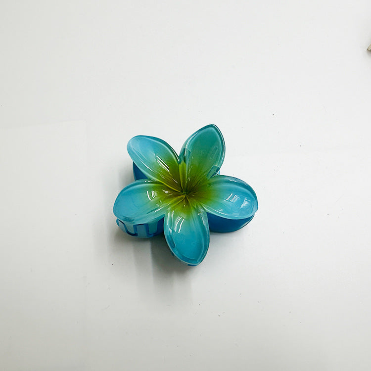 Gradient Flower Hair Clawst, Polyester Woven, Mixed Color, Pop-Culture Theme, Fashionable Casual Style, Perfect for Outings & Commuting, Ideal Gift for Young Ladies