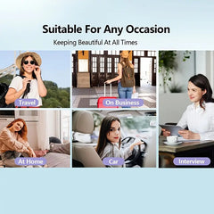 Negative Ion Wireless Hair Straightener - fast heating, lightweight, USB-C charging, burn protection, 2000mAh battery, digital display screen, suitable for all hair types