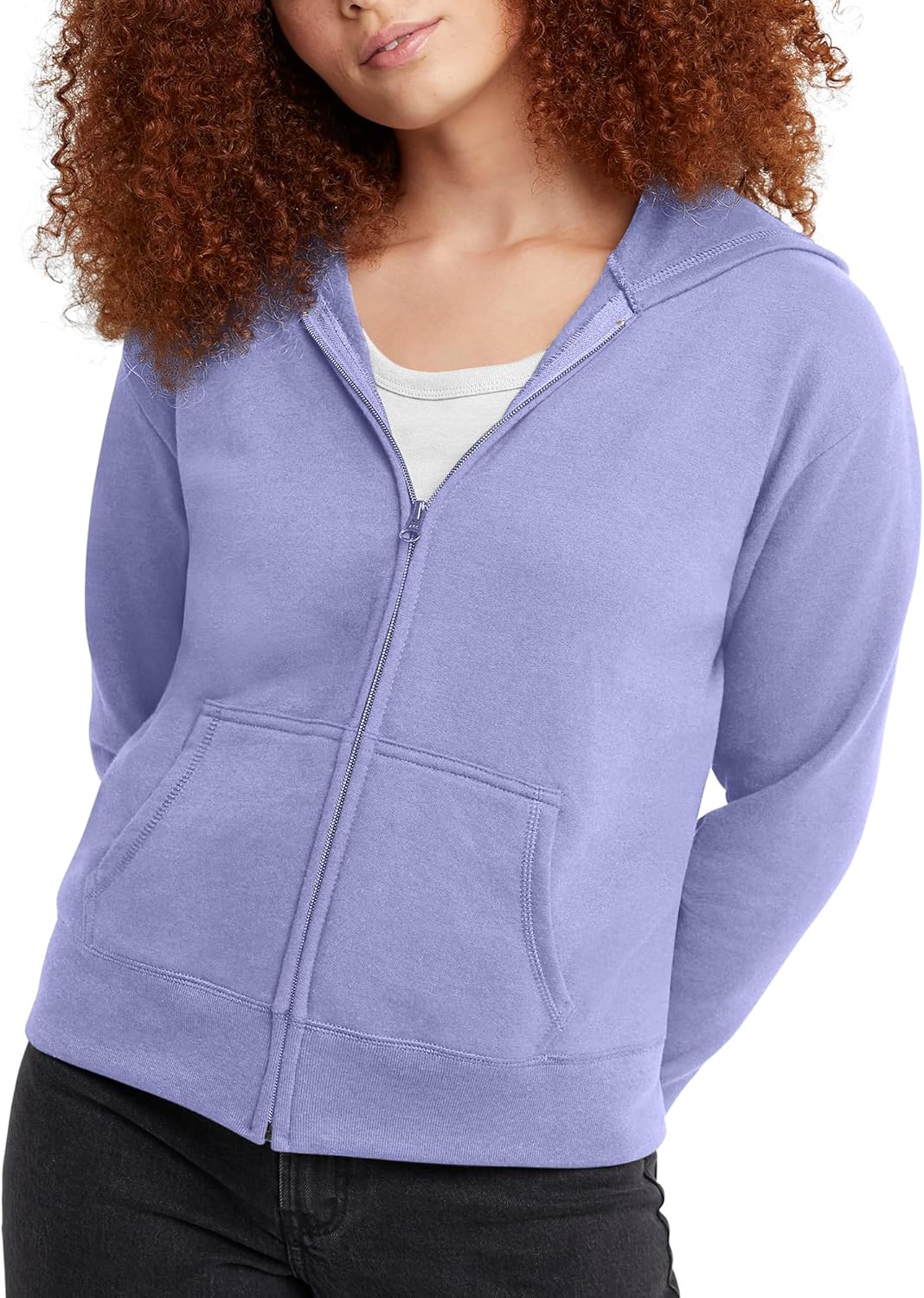 Hanes Women's Hoodie, Ecosmart Fleece Full-zip Hoodie, Zip-up Hooded Sweatshirt