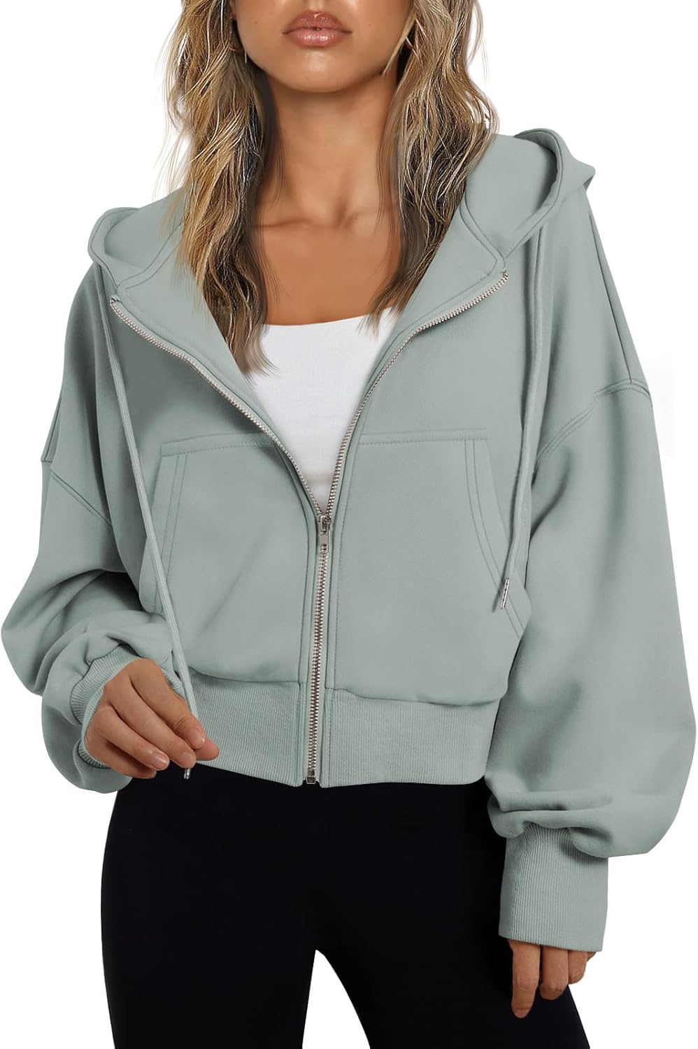 Sudaderas con capucha de moda Queen para mujer, sudaderas cortas con cremallera completa, chaquetas, tops casuales y cómodos para el gimnasio, conjuntos de otoño e invierno 2024 