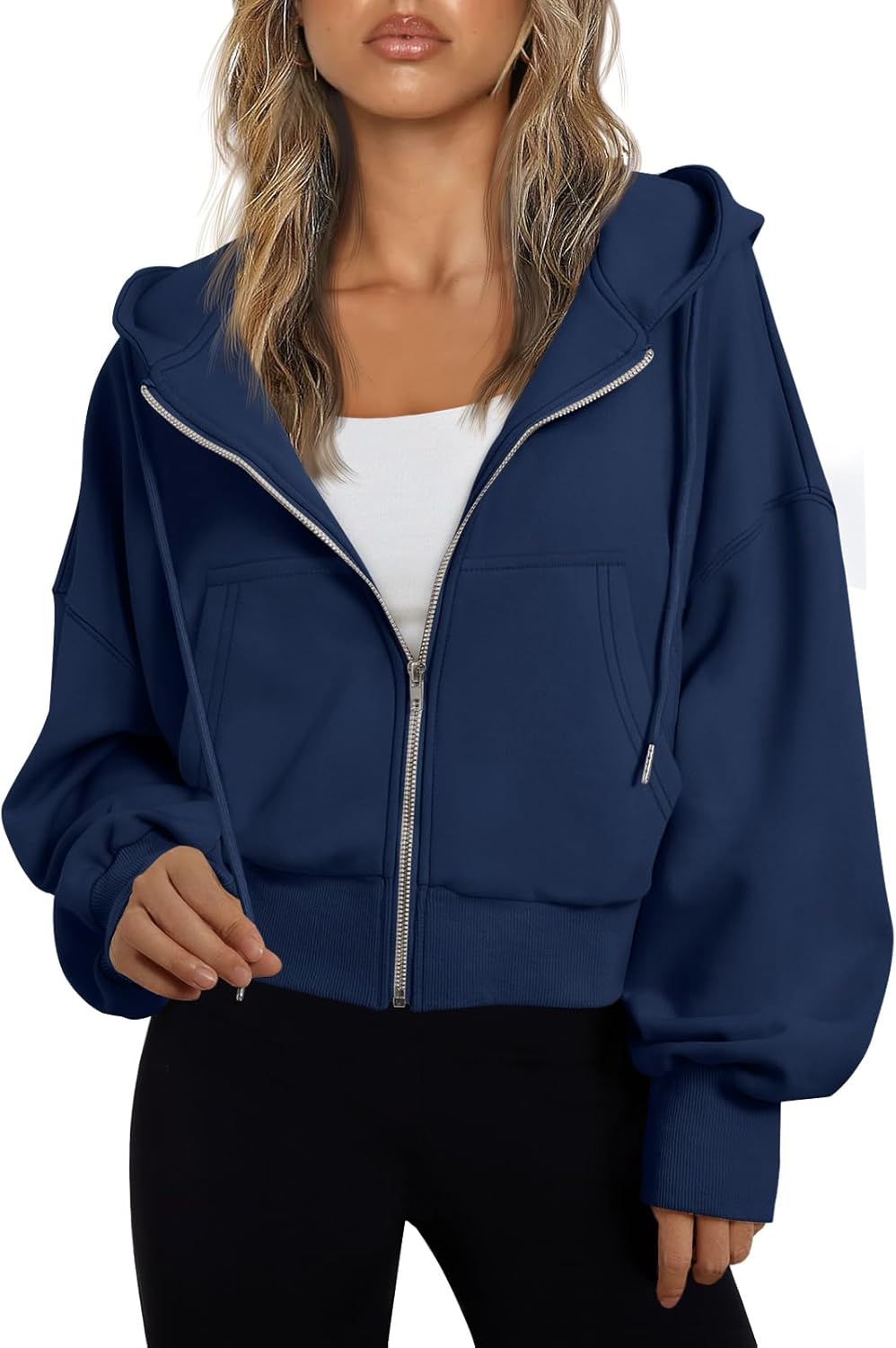 Sudaderas con capucha de moda Queen para mujer, sudaderas cortas con cremallera completa, chaquetas, tops casuales y cómodos para el gimnasio, conjuntos de otoño e invierno 2024 