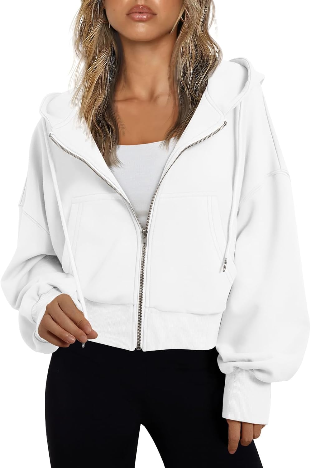 Sudaderas con capucha de moda Queen para mujer, sudaderas cortas con cremallera completa, chaquetas, tops casuales y cómodos para el gimnasio, conjuntos de otoño e invierno 2024 