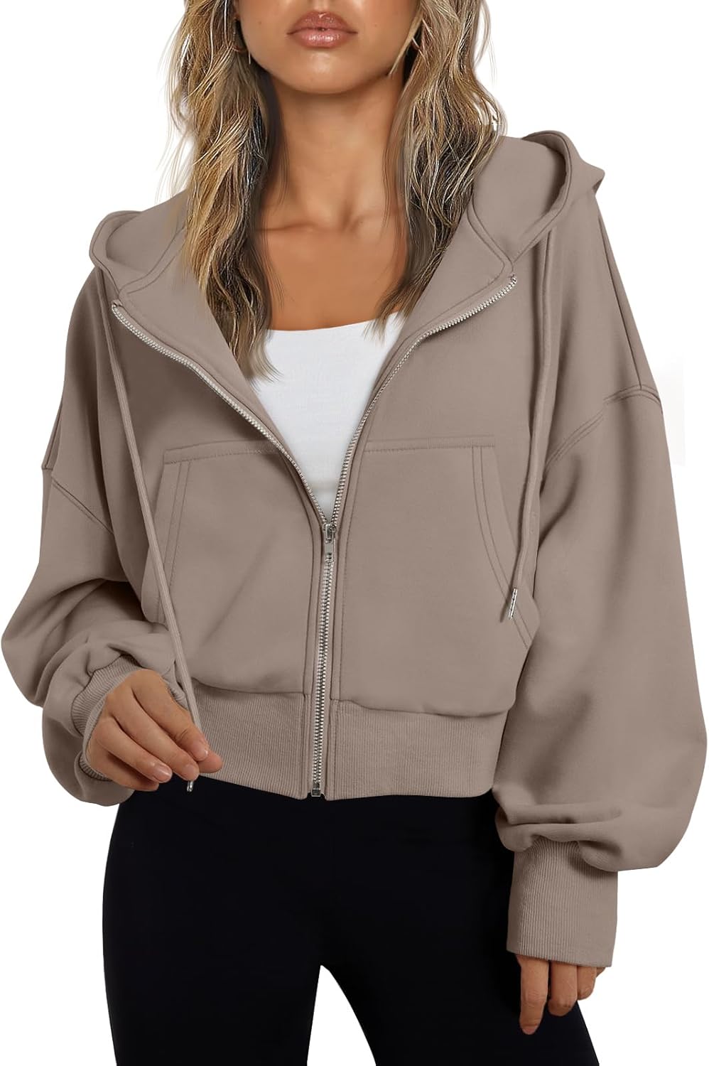 Sudaderas con capucha de moda Queen para mujer, sudaderas cortas con cremallera completa, chaquetas, tops casuales y cómodos para el gimnasio, conjuntos de otoño e invierno 2024 